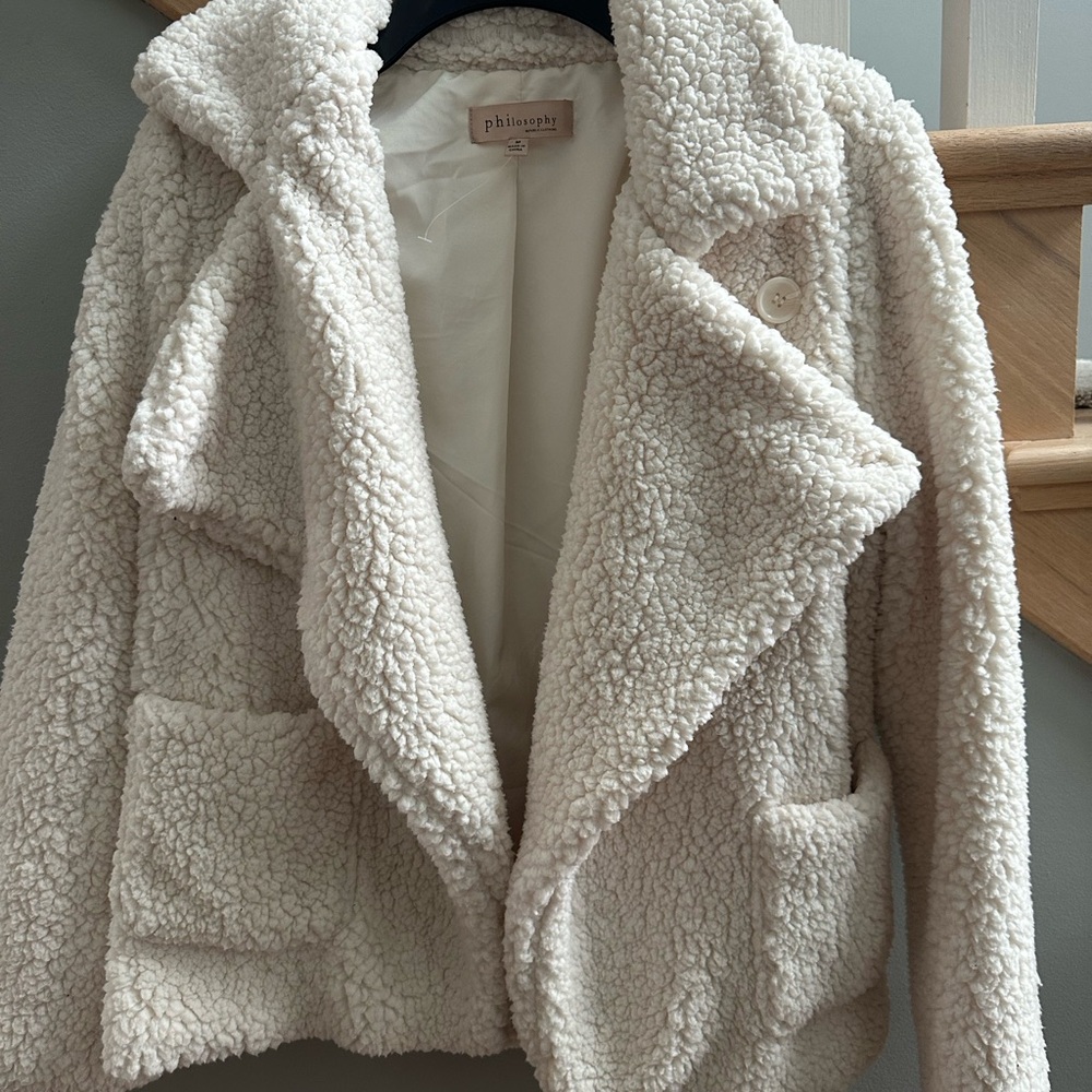 Philosophy Cream Teddy Jacket